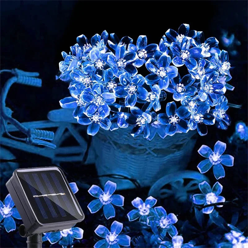 Solar Garden Light Flower Outdoor Solar String Lights Waterproof