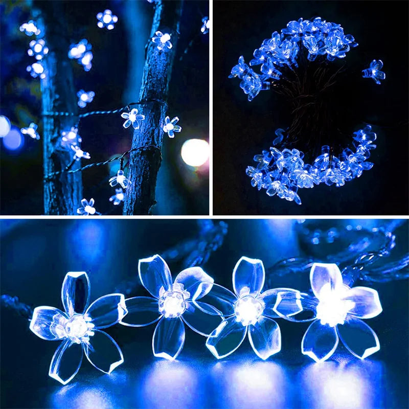 Solar Garden Light Flower Outdoor Solar  String Lights Waterproof