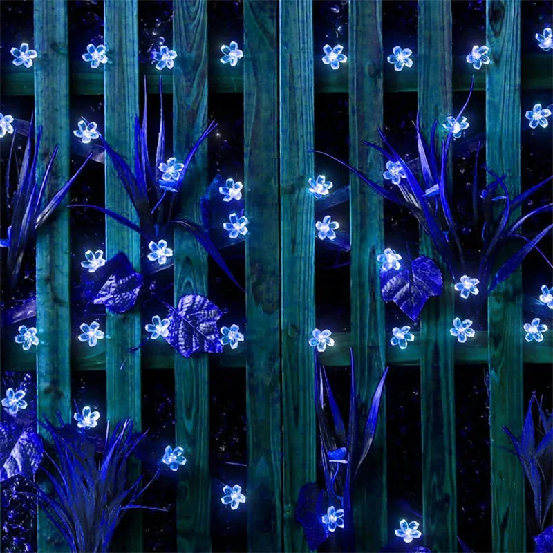 Solar Garden Light Flower Outdoor Solar  String Lights Waterproof