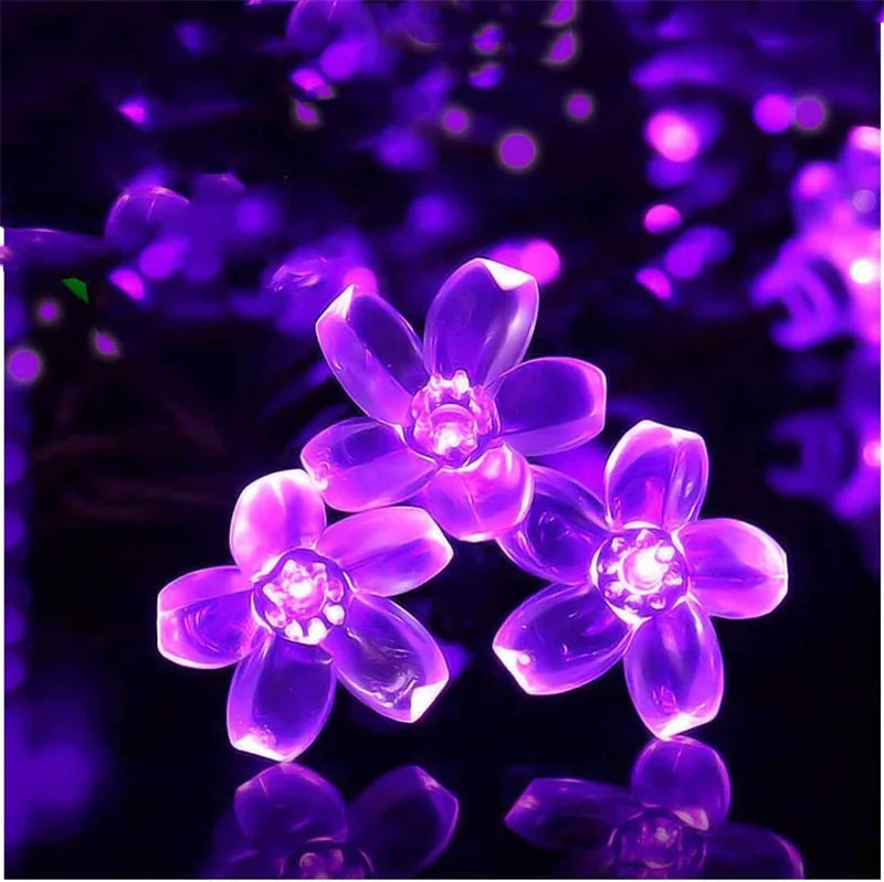Solar Garden Light Flower Outdoor Solar  String Lights Waterproof